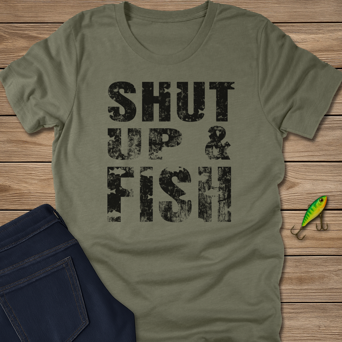 Shut Up and Fish Tee