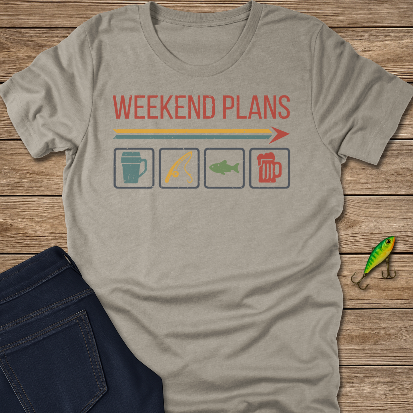 Weekend Plans Tee - Retro