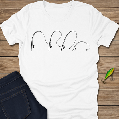 Rod Cast Sequence fishing T-shirt in Heather Stone