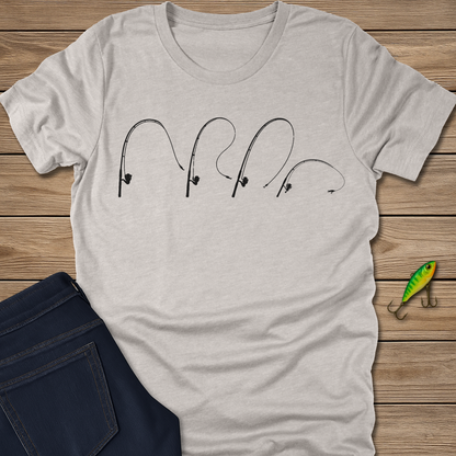 Rod Cast Sequence fishing T-shirt