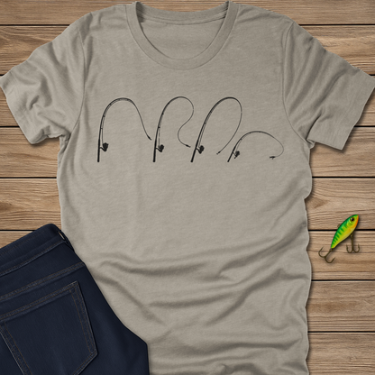 Rod Cast Sequence fishing T-shirt