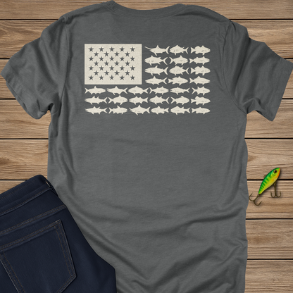 Salt. Stars. Stripes. fishing T-shirt