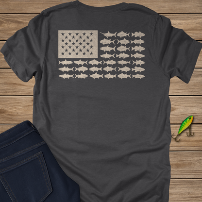 Salt. Stars. Stripes. fishing T-shirt