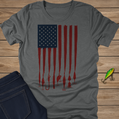 Stars, Stripes, and Lures fishing T-shirt
