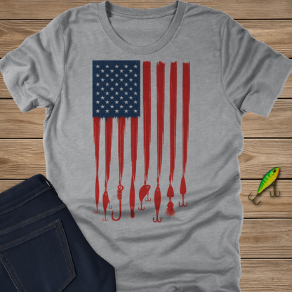 Stars, Stripes, and Lures fishing T-shirt