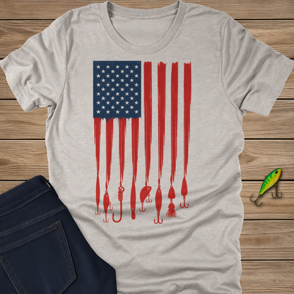 Stars, Stripes, and Lures fishing T-shirt