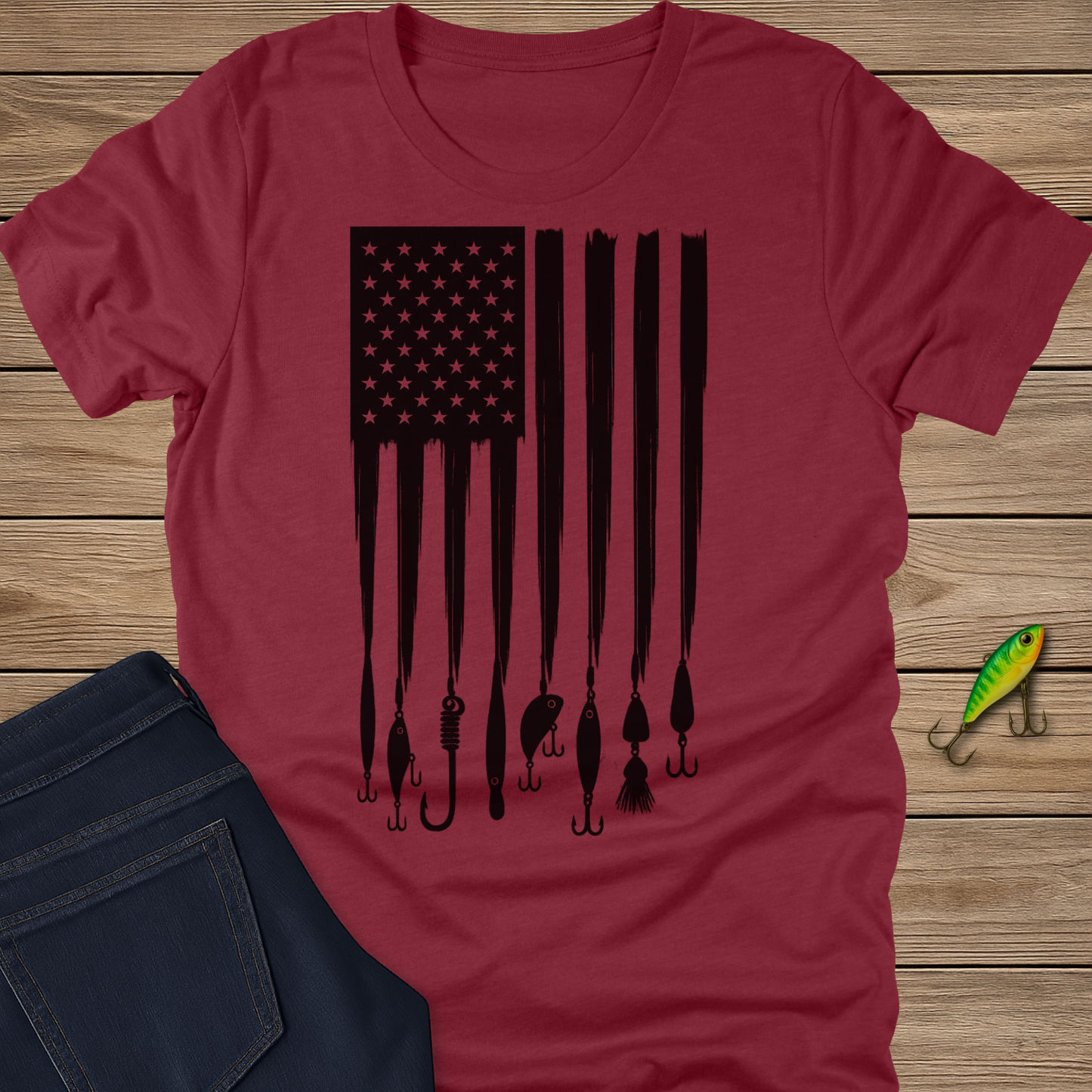 Stars, Stripes, and Lures Tee - Black