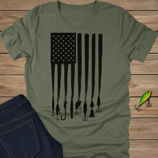 Stars, Stripes, and Lures Tee - Black