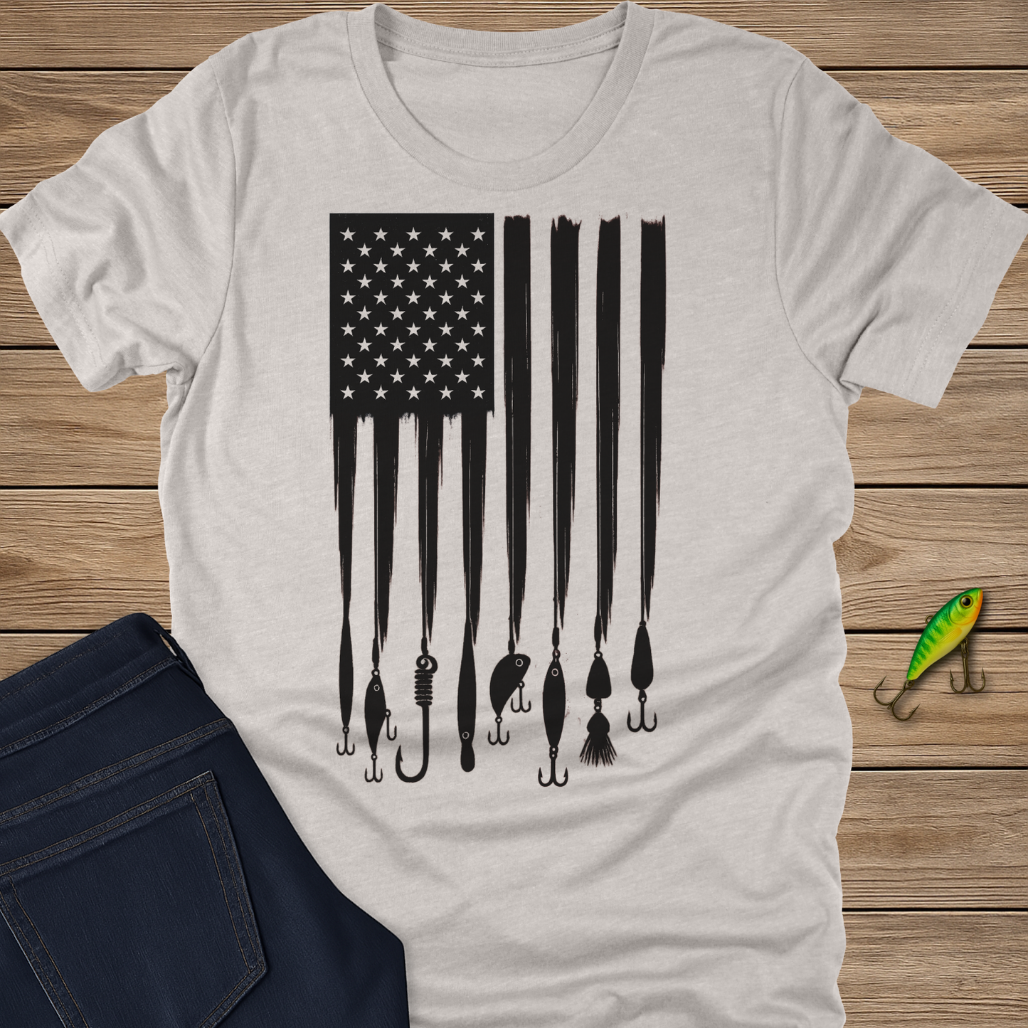 Stars, Stripes, and Lures Tee - Black