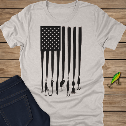 Stars, Stripes, and Lures fishing T-shirt