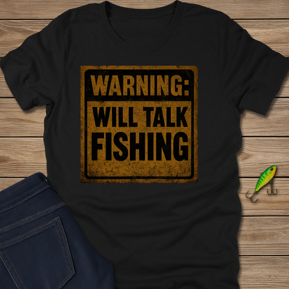 Warning fishing T-shirt