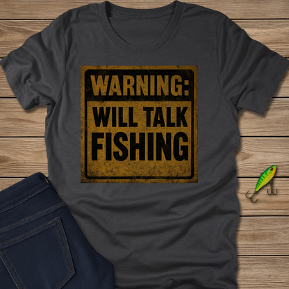 Warning fishing T-shirt