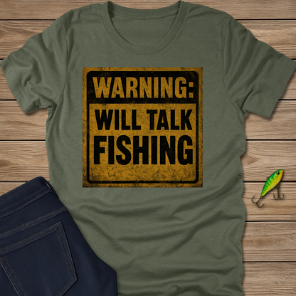 Warning fishing T-shirt