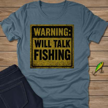 Warning fishing T-shirt