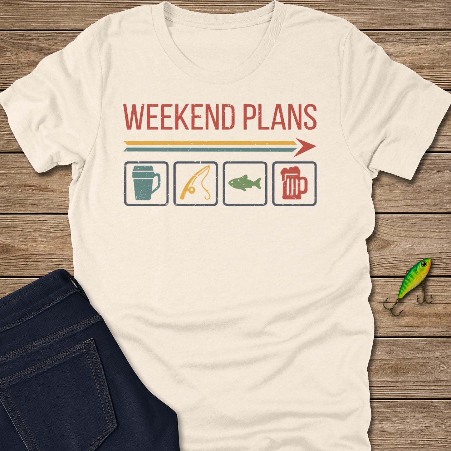 Weekend Plans Tee - Retro