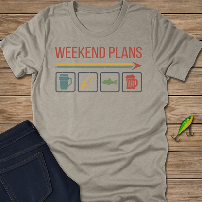 Weekend Plans fishing T-shirt