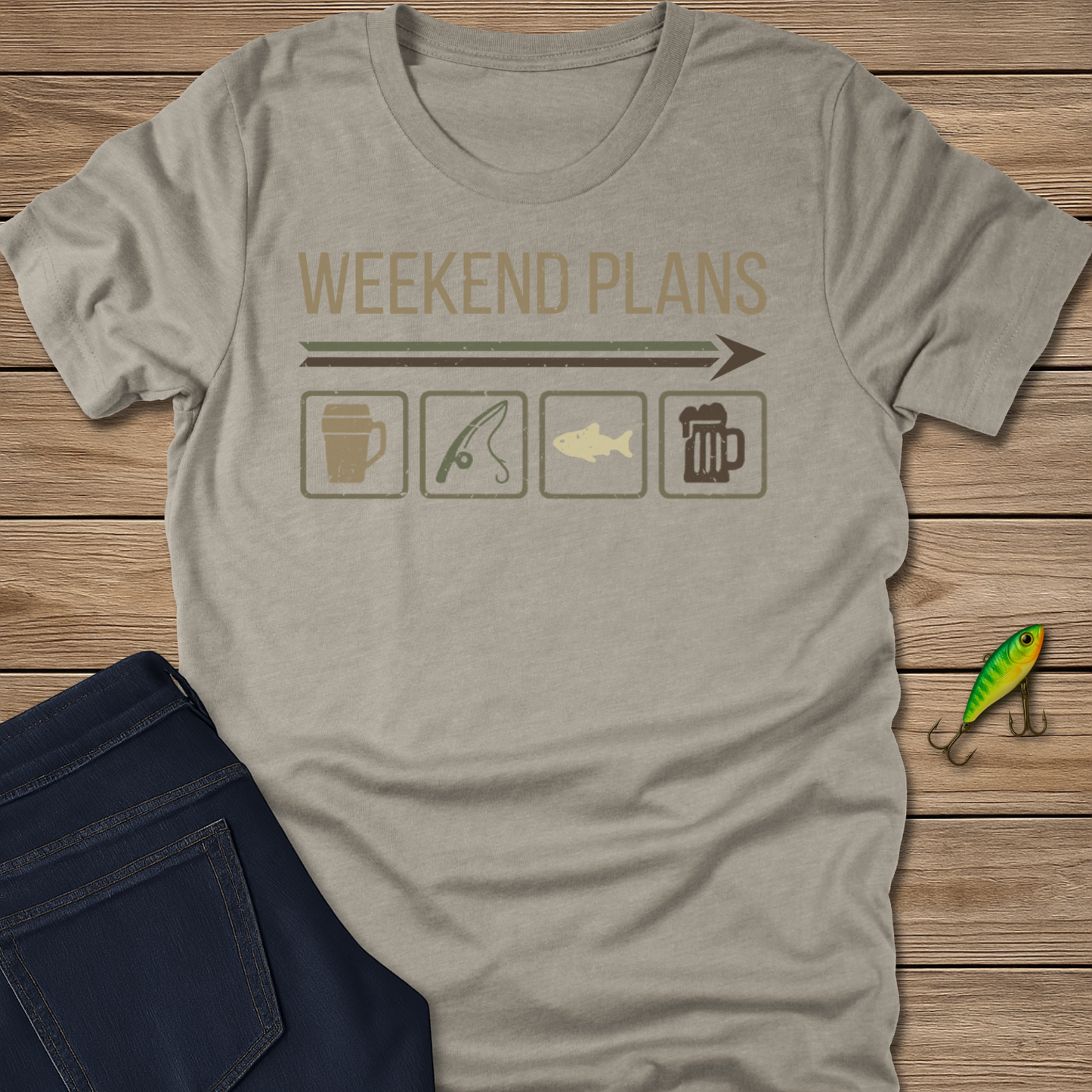 Weekend Plans Tee - Camo