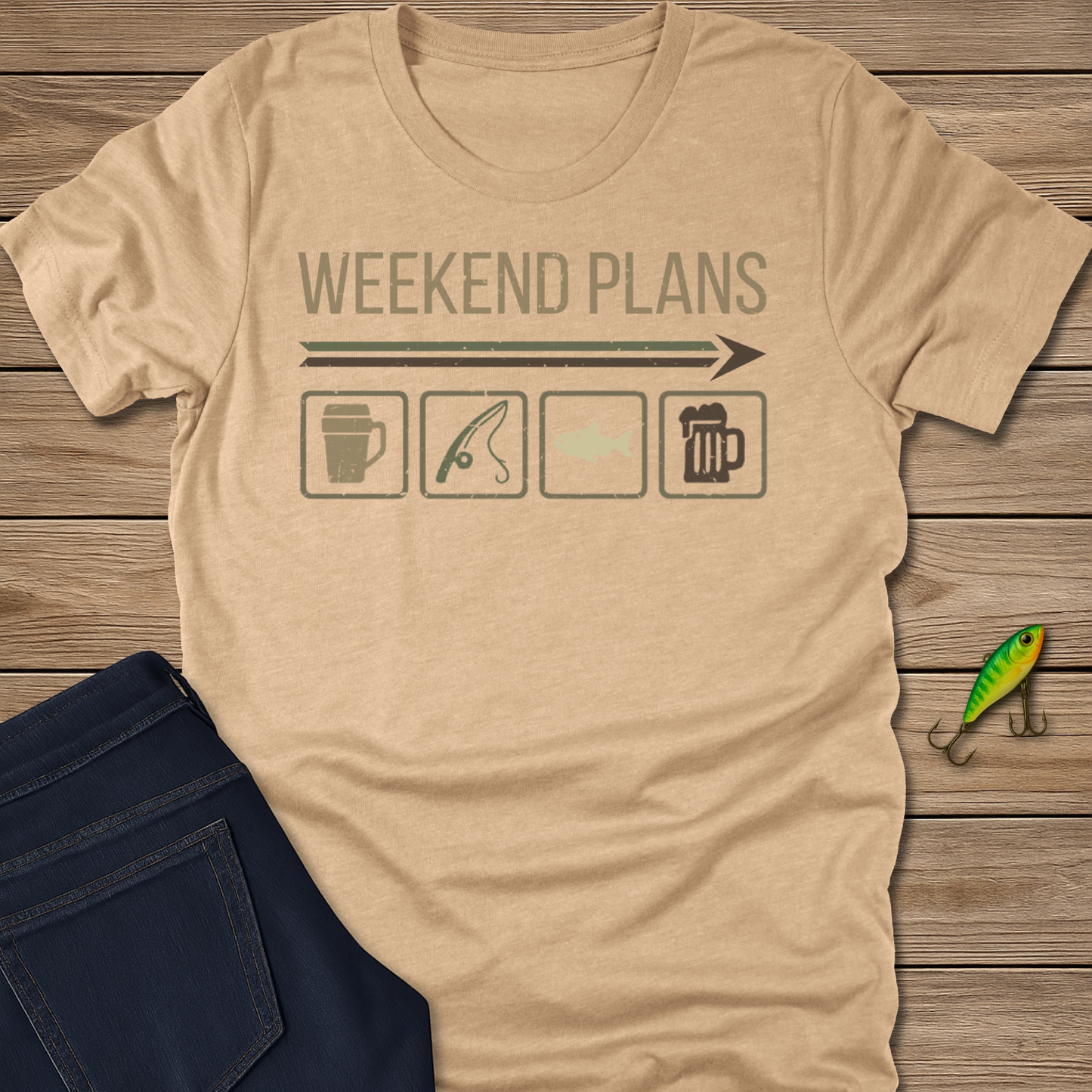 Weekend Plans Tee - Camo