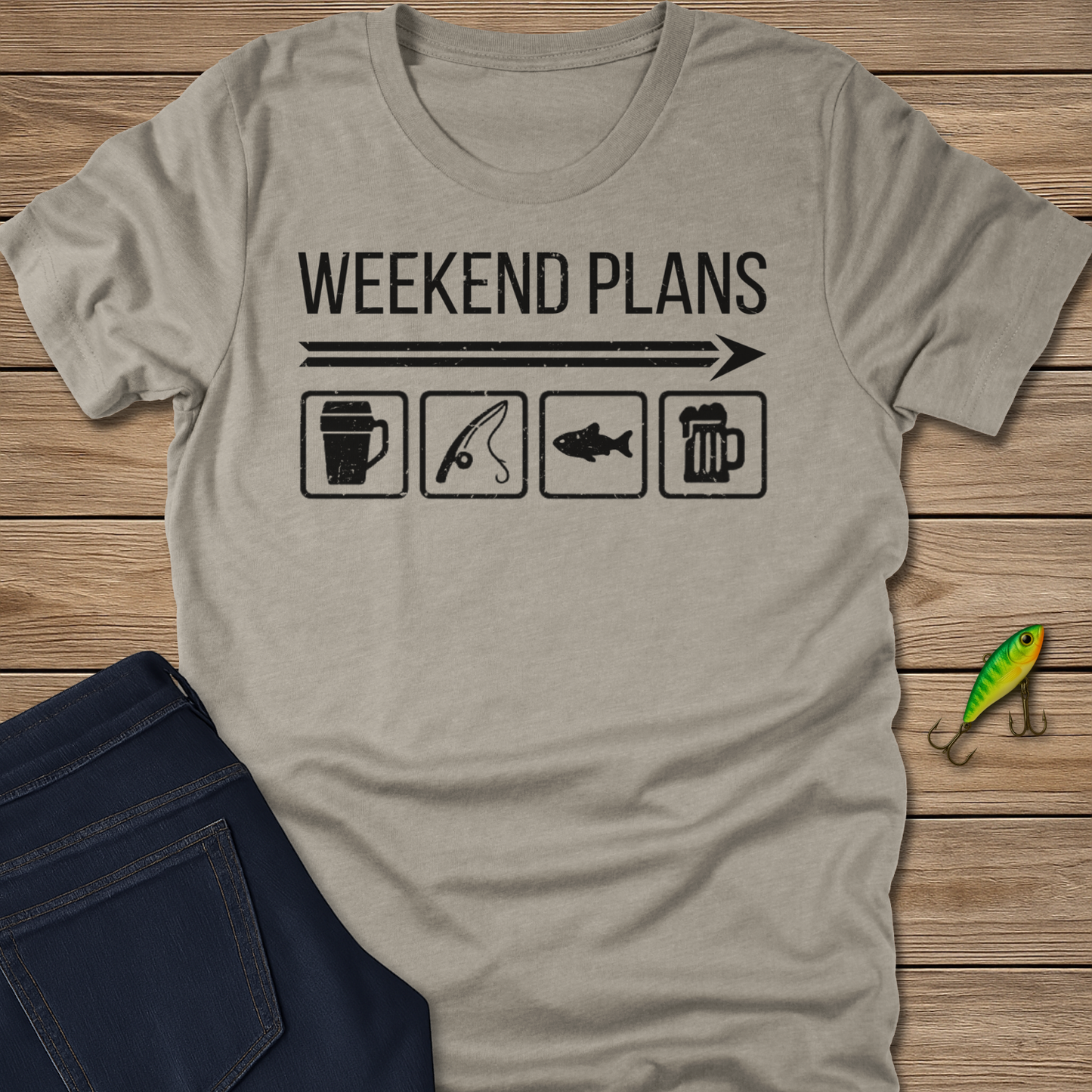 Weekend Plans Tee - Black