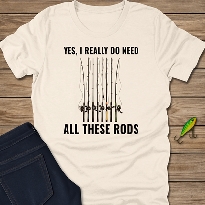 All These Rods fishing T-shirt