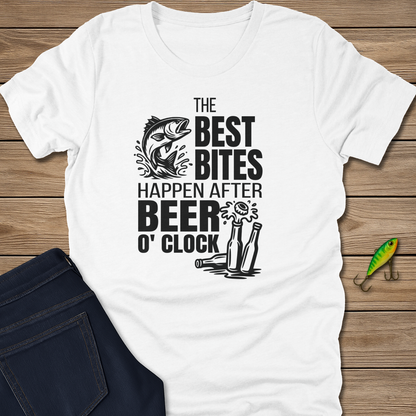 Beer O Clock fishing T-shirt in Heather Slate
