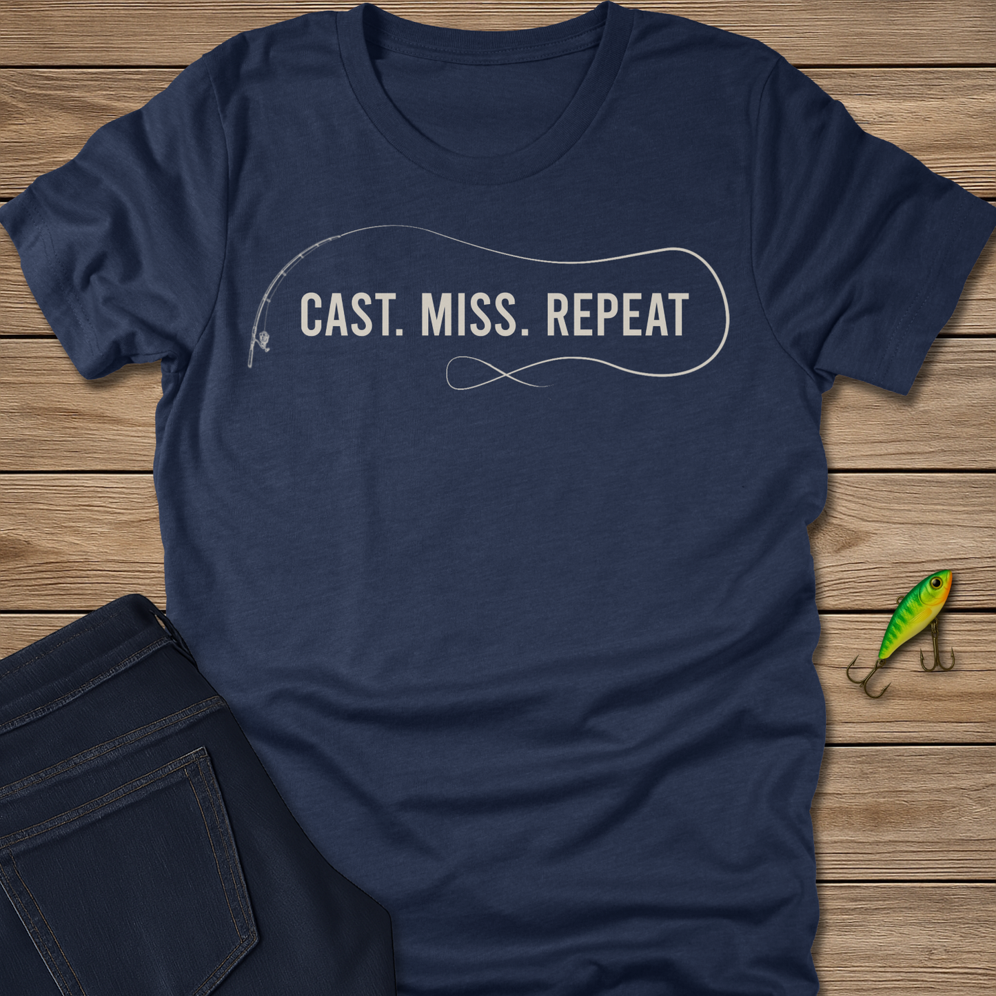 Cast. Miss. Repeat. Tee
