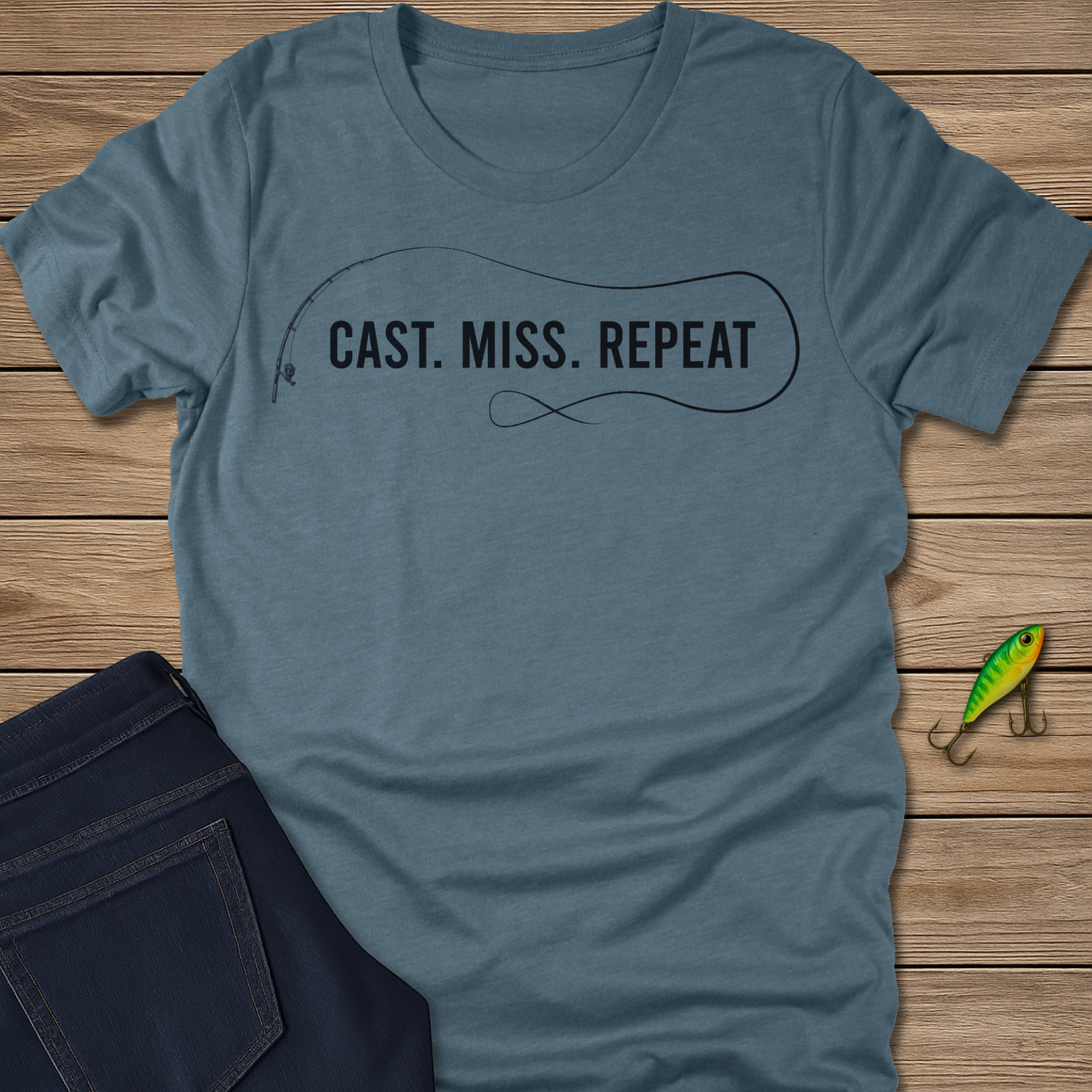 Cast. Miss. Repeat. Tee