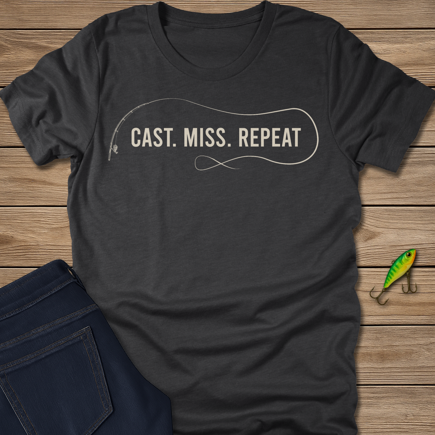Cast. Miss. Repeat. Tee