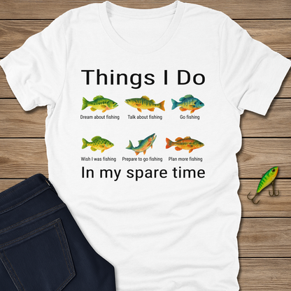 Things I Do Freshwater fishing T-shirt in Vintage White