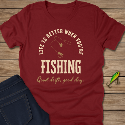 Life Is Better Fishing Trout Tee