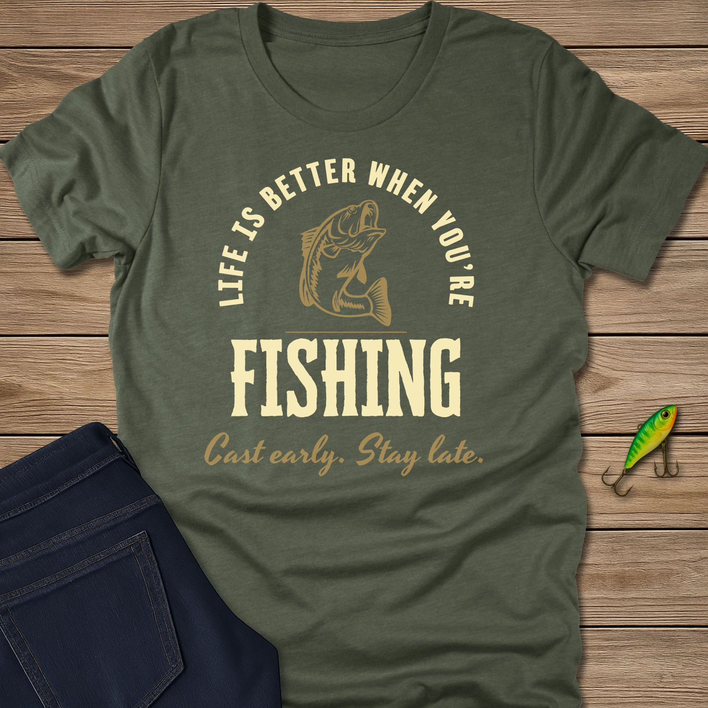 Life Is Better Fishing Bass Tee