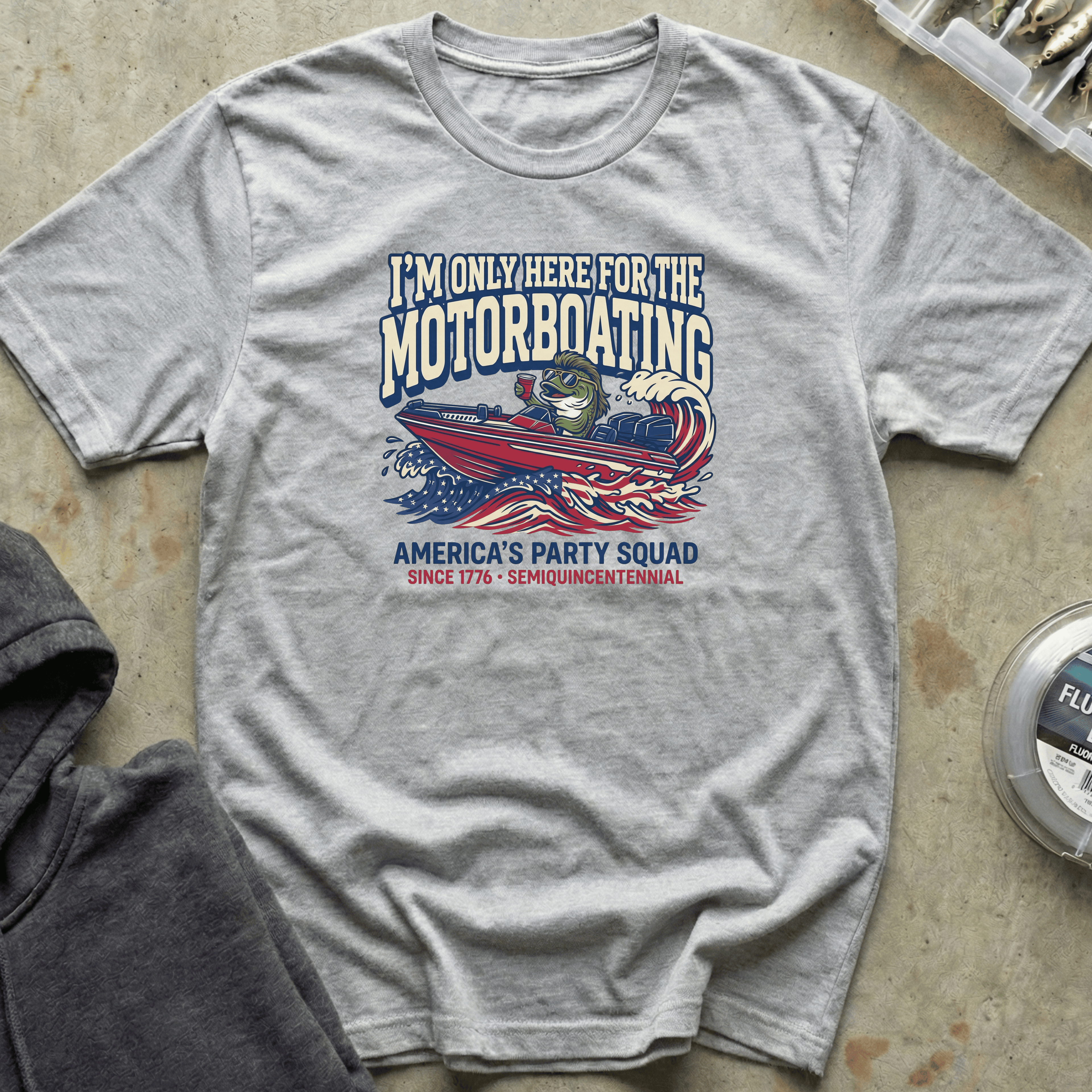 Here for Motorboating Tee