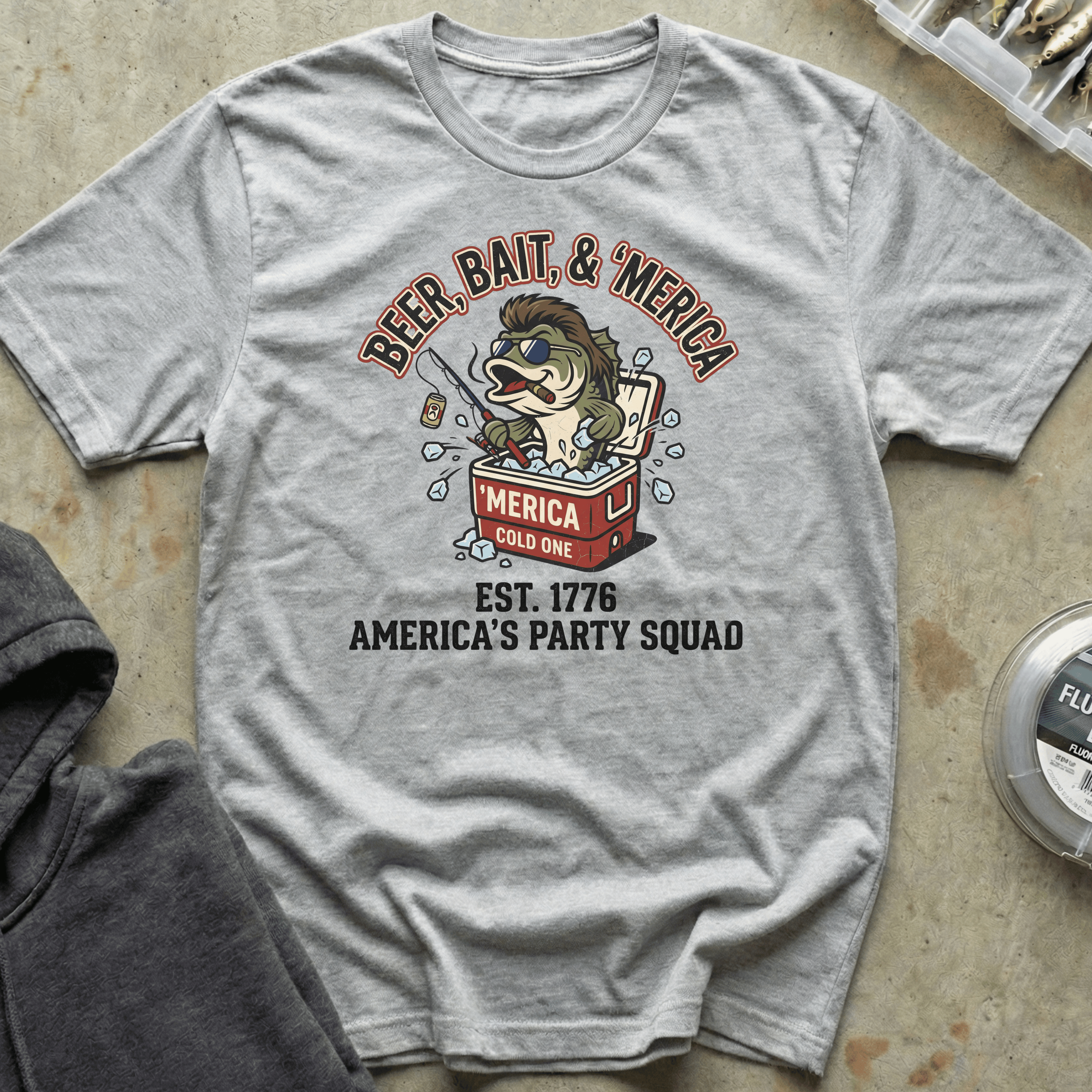 Beer, Bait, 'Merica Tee