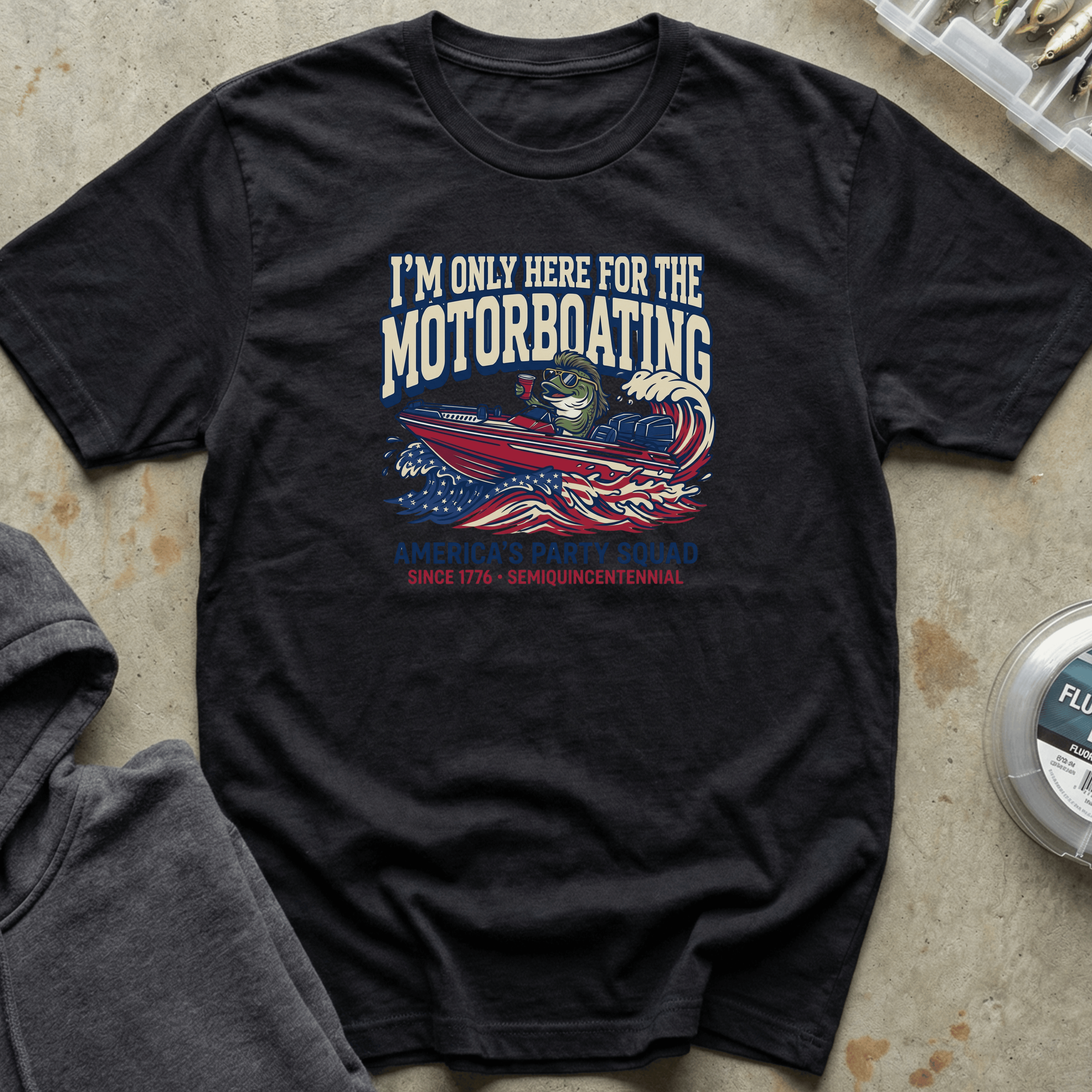 Here for Motorboating Tee