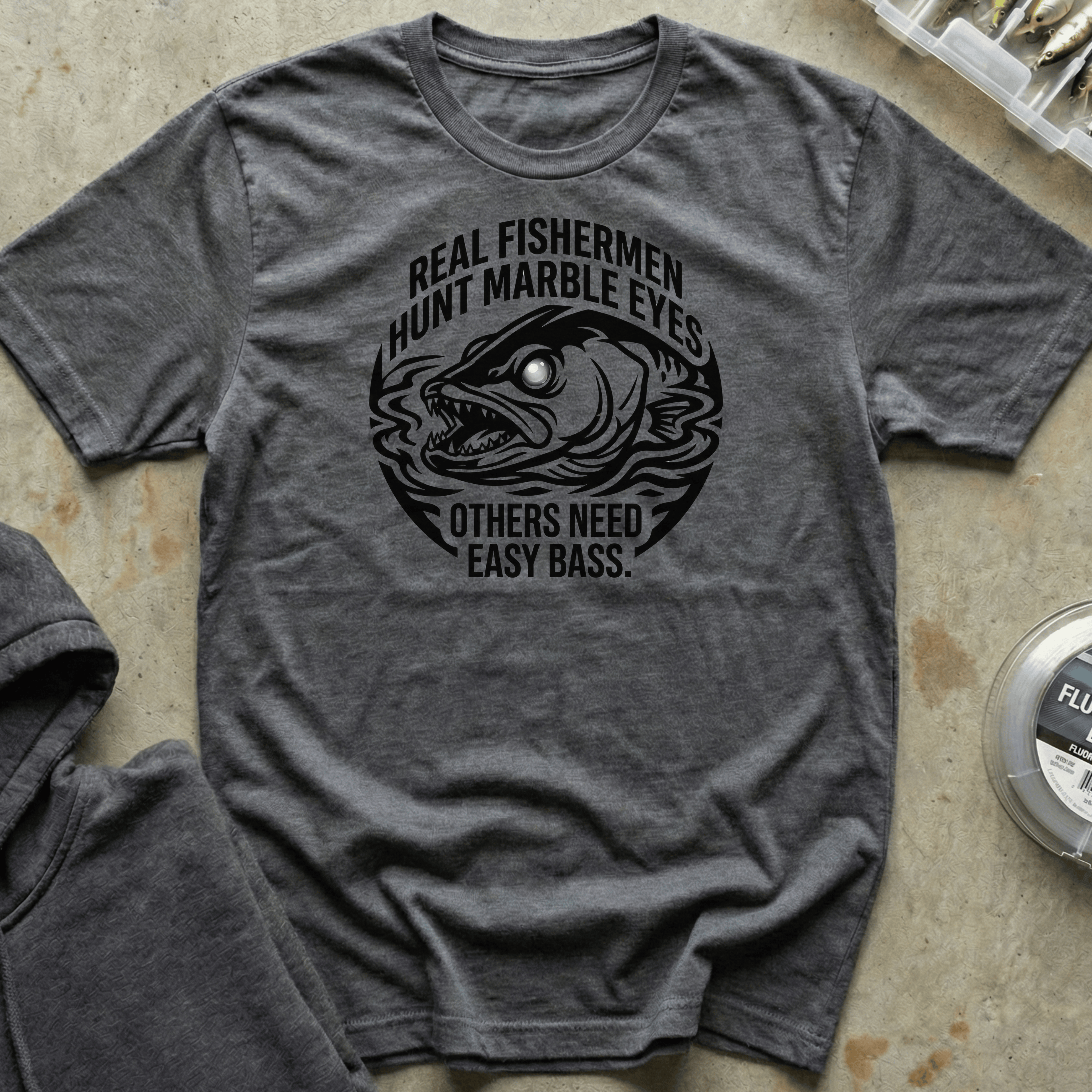 Real Fishermen: Hunt Marble Eyes Tee