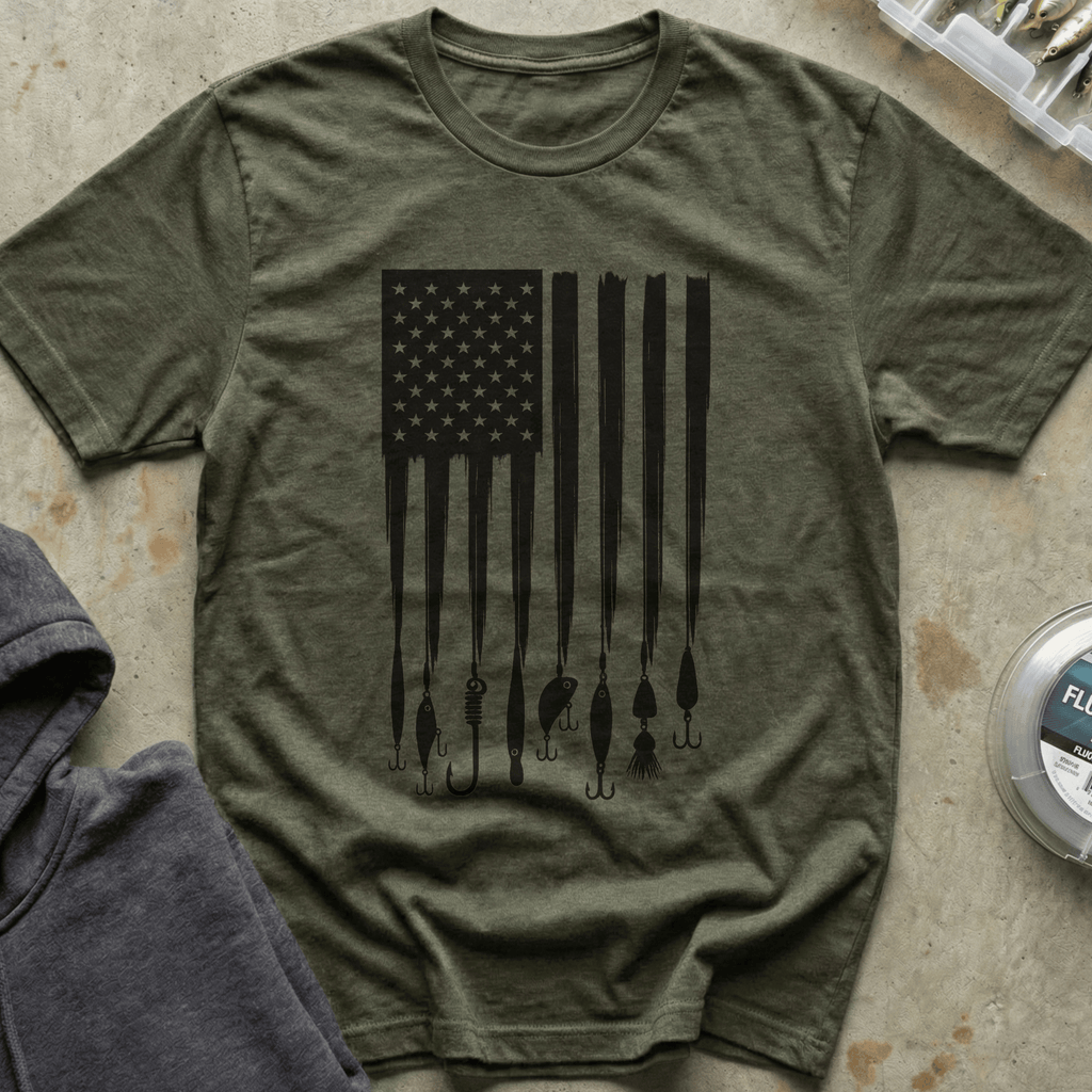 Stars, Stripes, and Lures Tee - Black