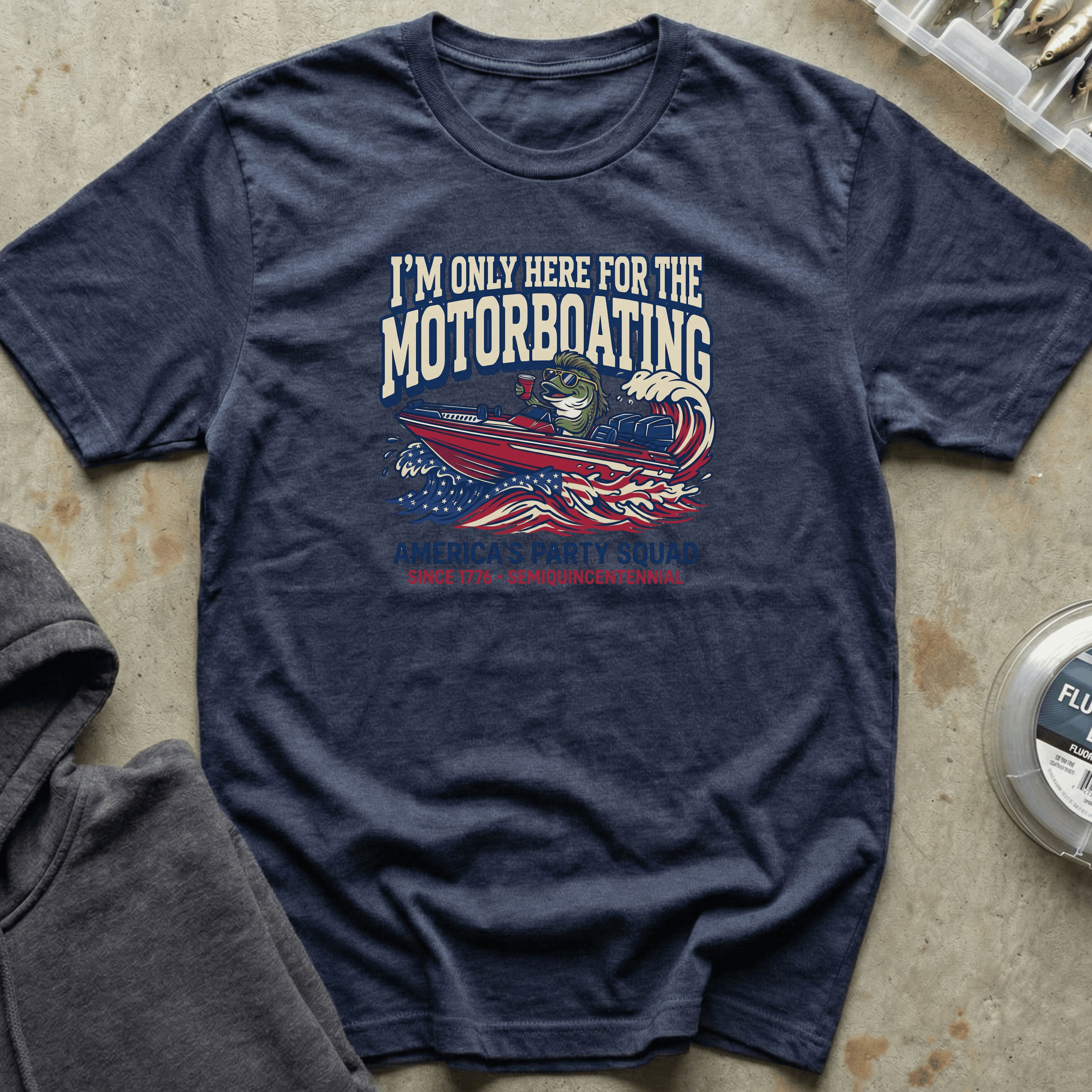 Here for Motorboating Tee