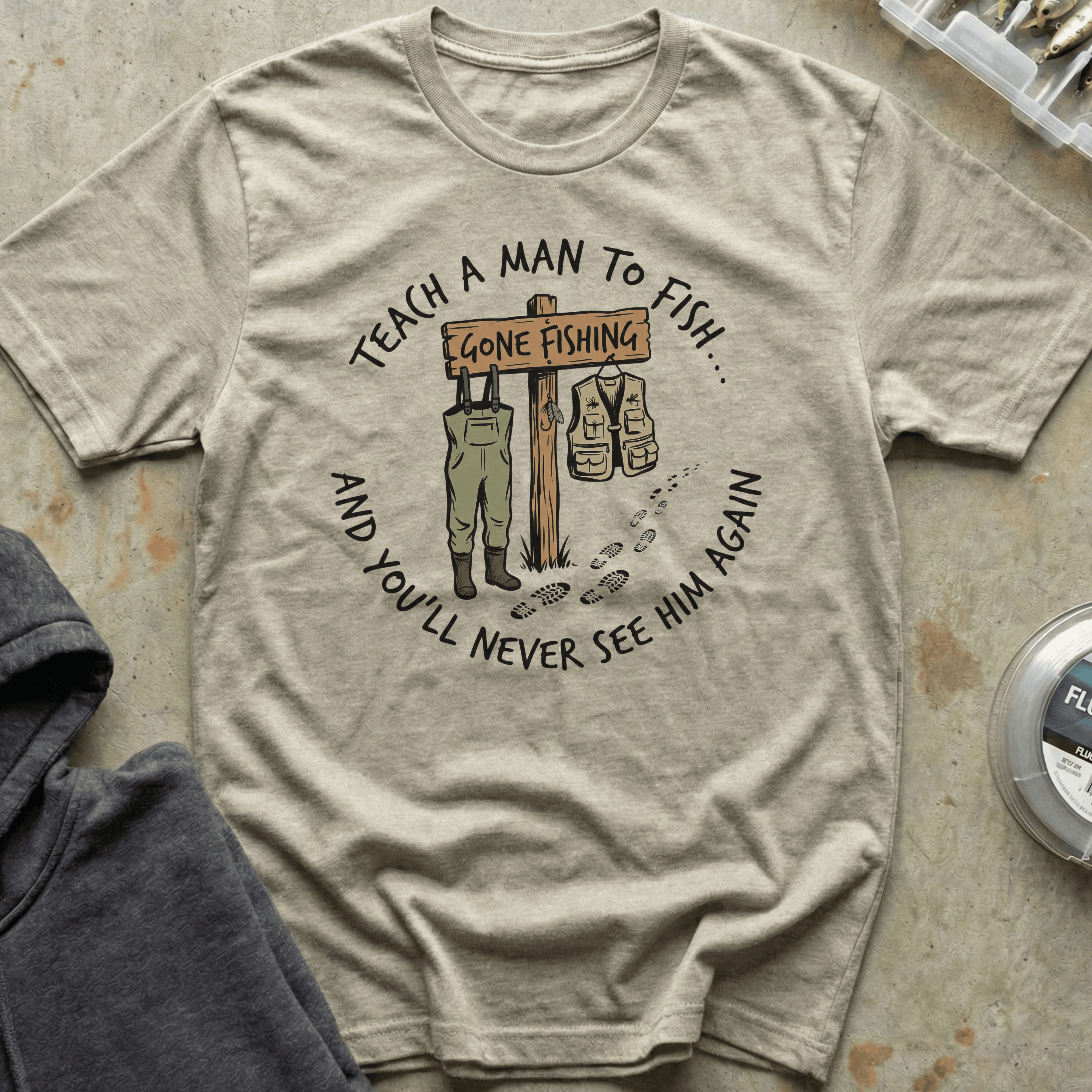 Teach a Man to Fish Tee