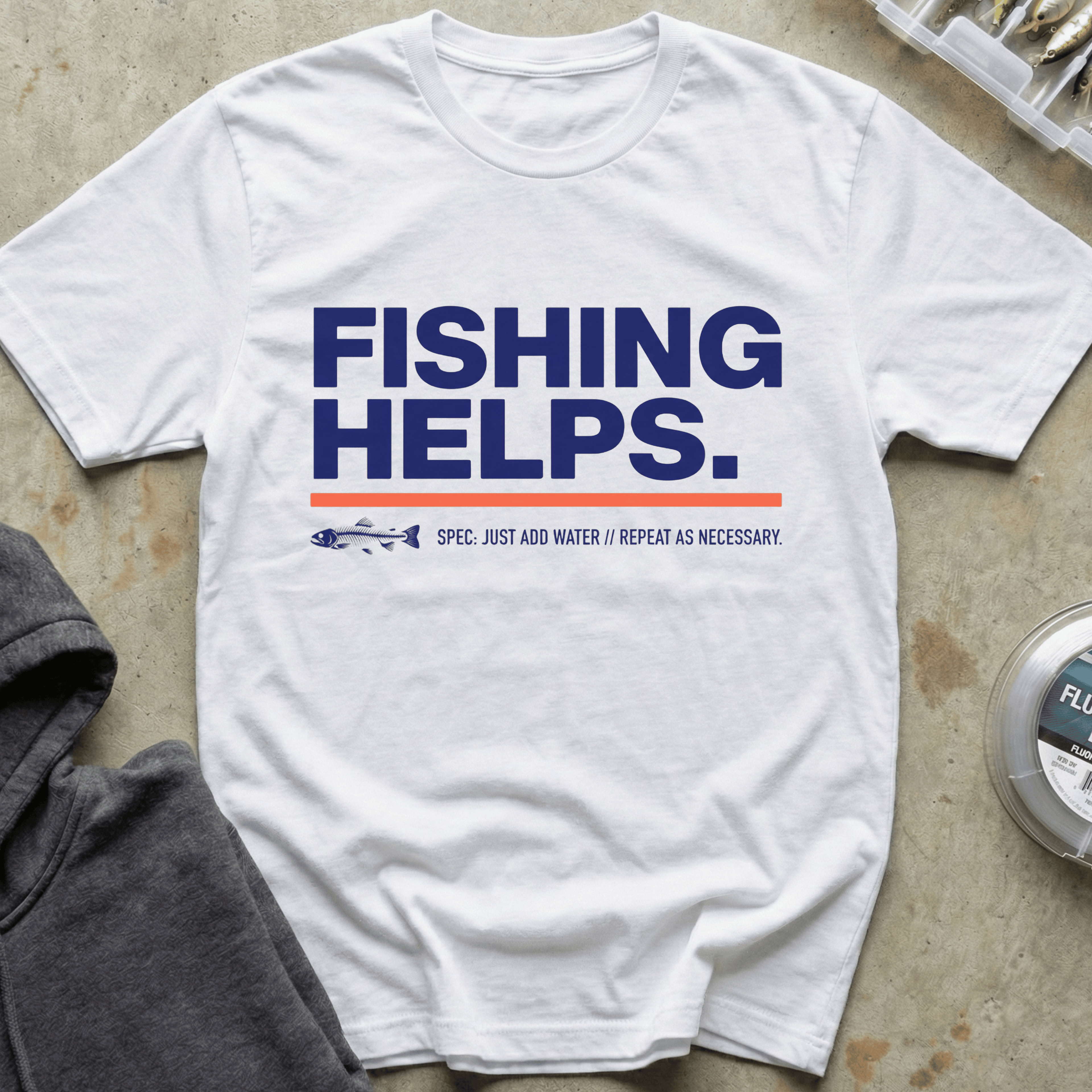 Fishing Helps Add Water Tee