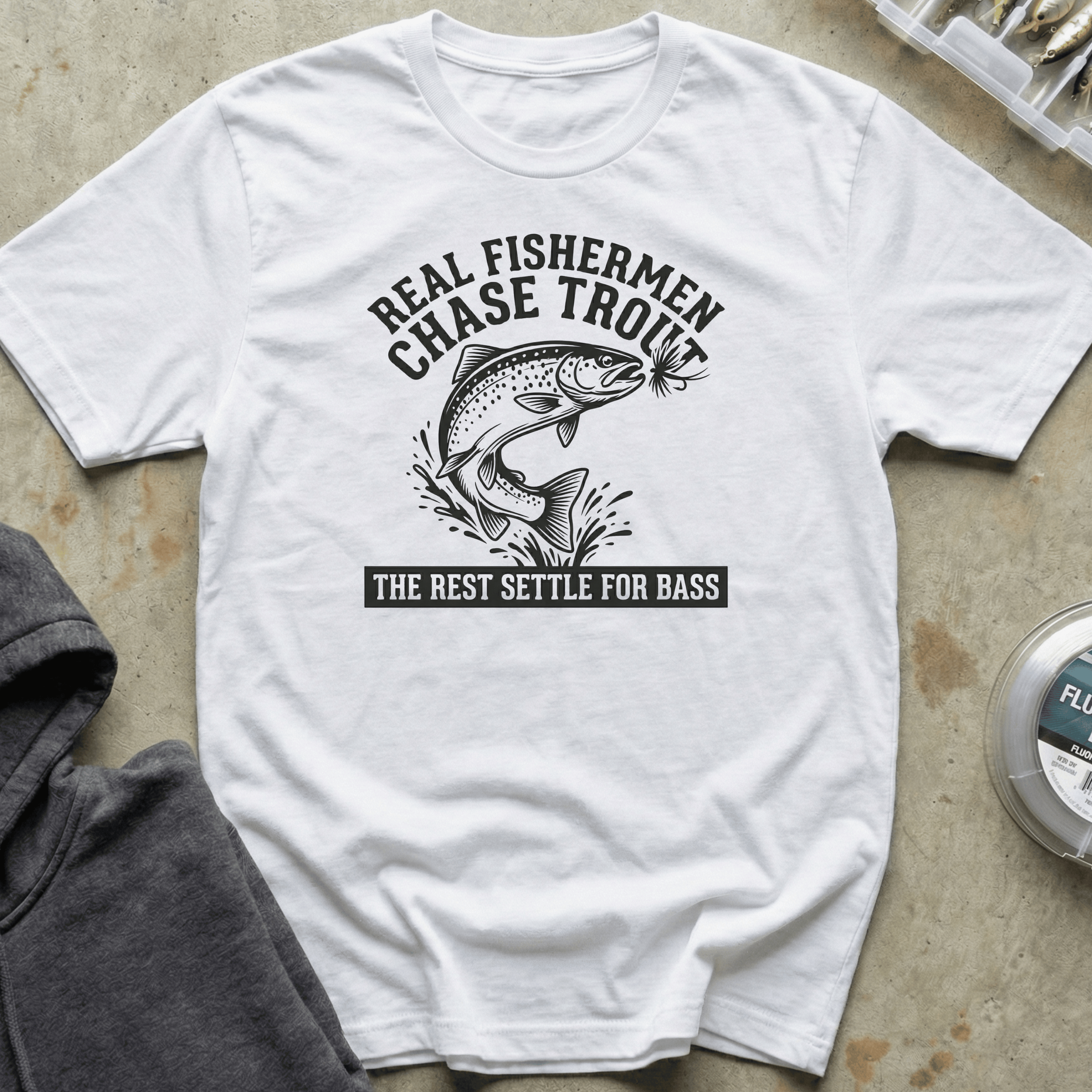 Real Fishermen Chase Trout Tee