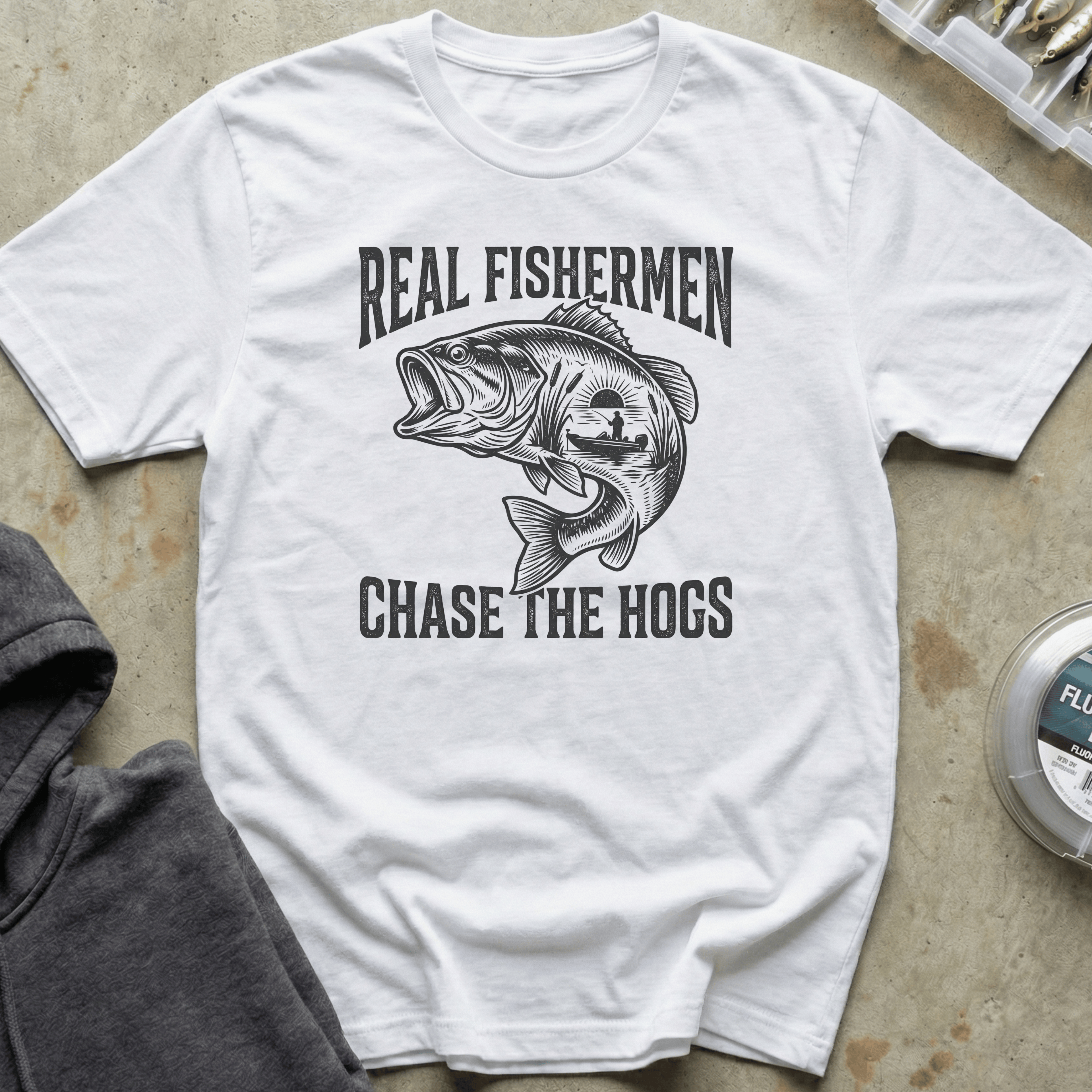 Real Fishermen: Chase Hogs Tee