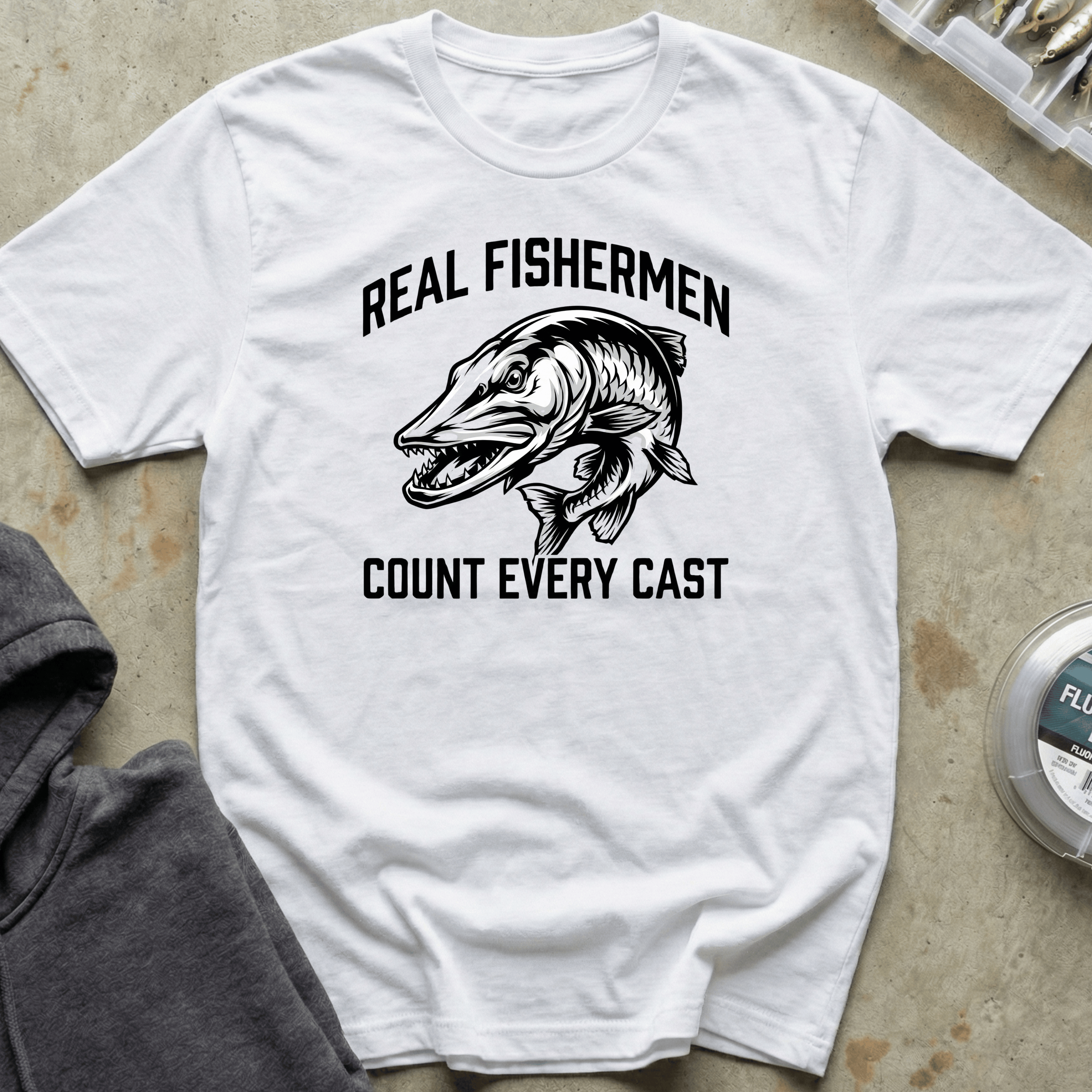 Real Fishermen: Count Casts Tee