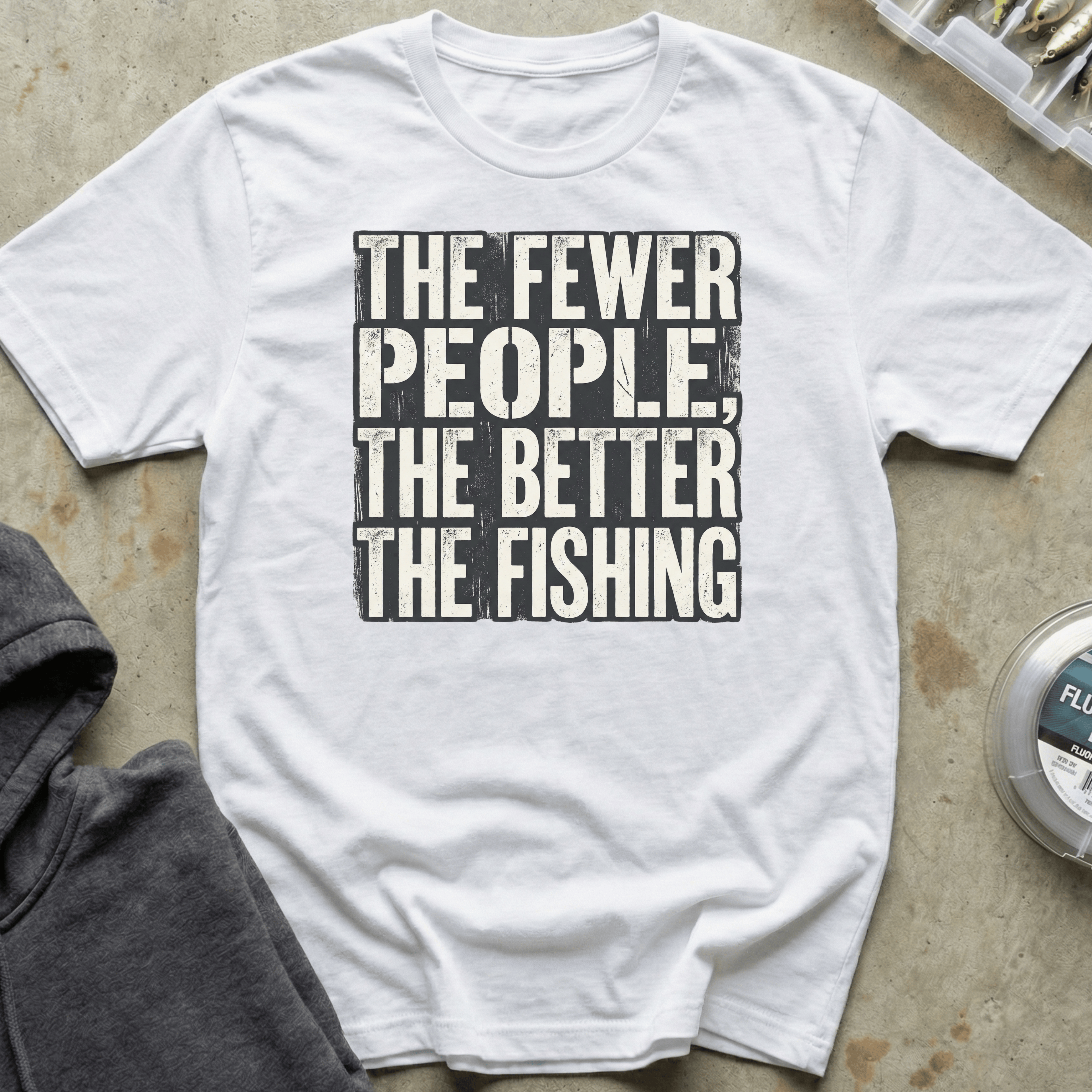 Fewer People Better Fishing Tee