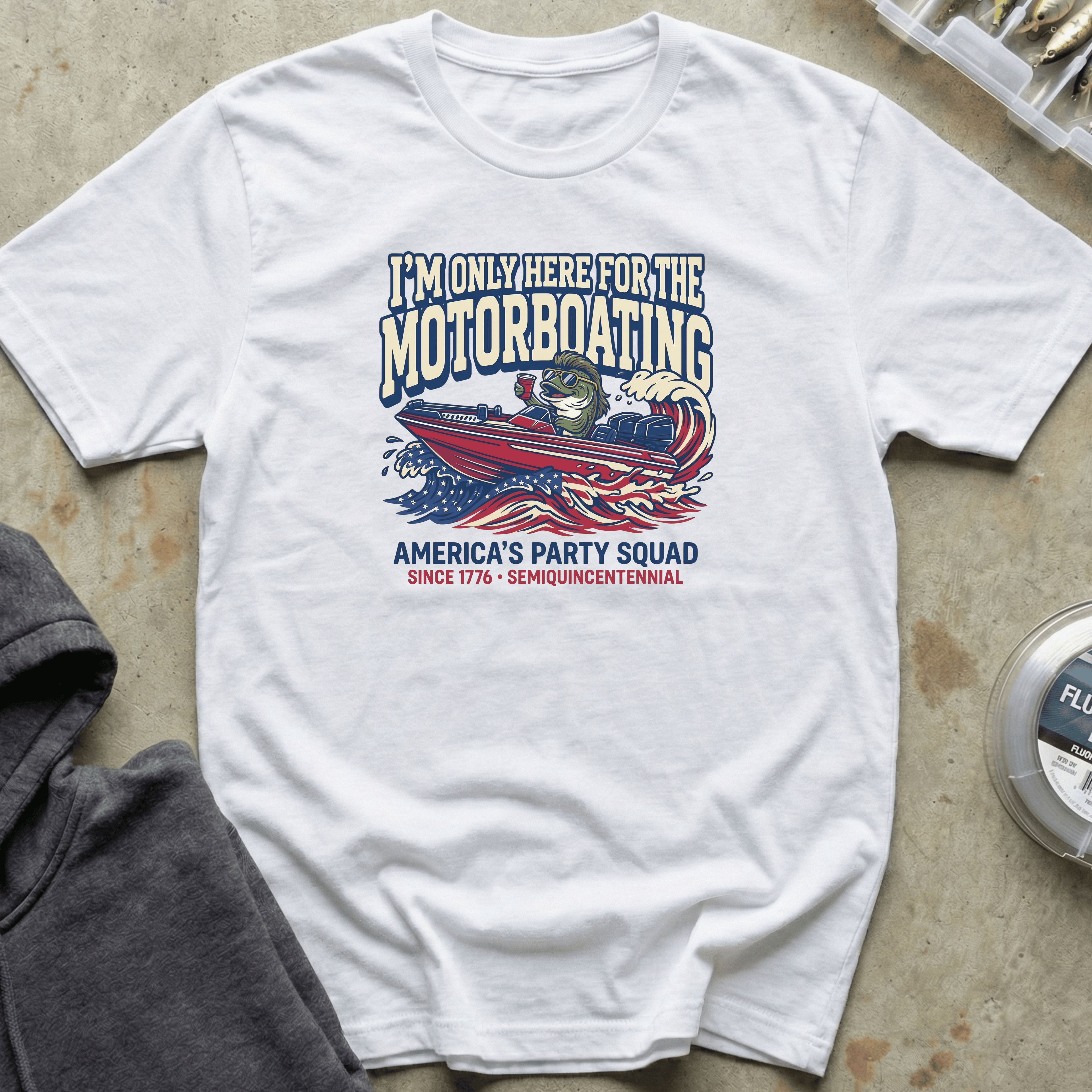 Here for Motorboating Tee